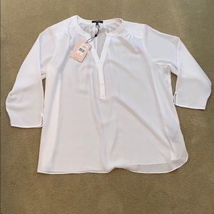NYDJ NWT 3/4 perfect blouse white blouse